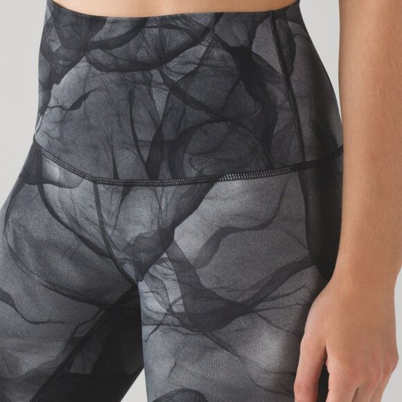 Lululemon Wunder Under Pant Hi Rise Midnight Tulle Multi Black - Picture 4 of 9